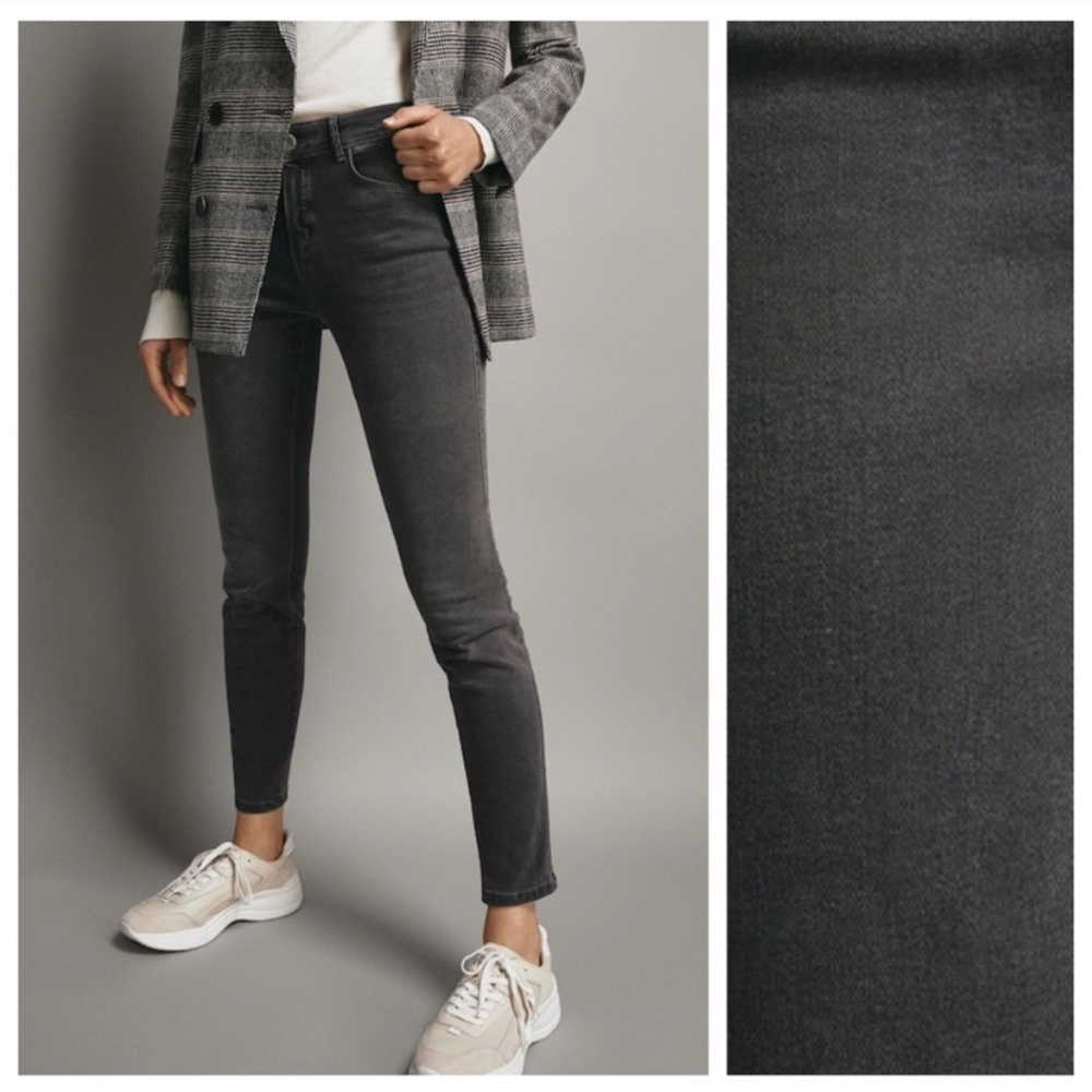 Massimo Dutti high-rise skinny jean in dark grey